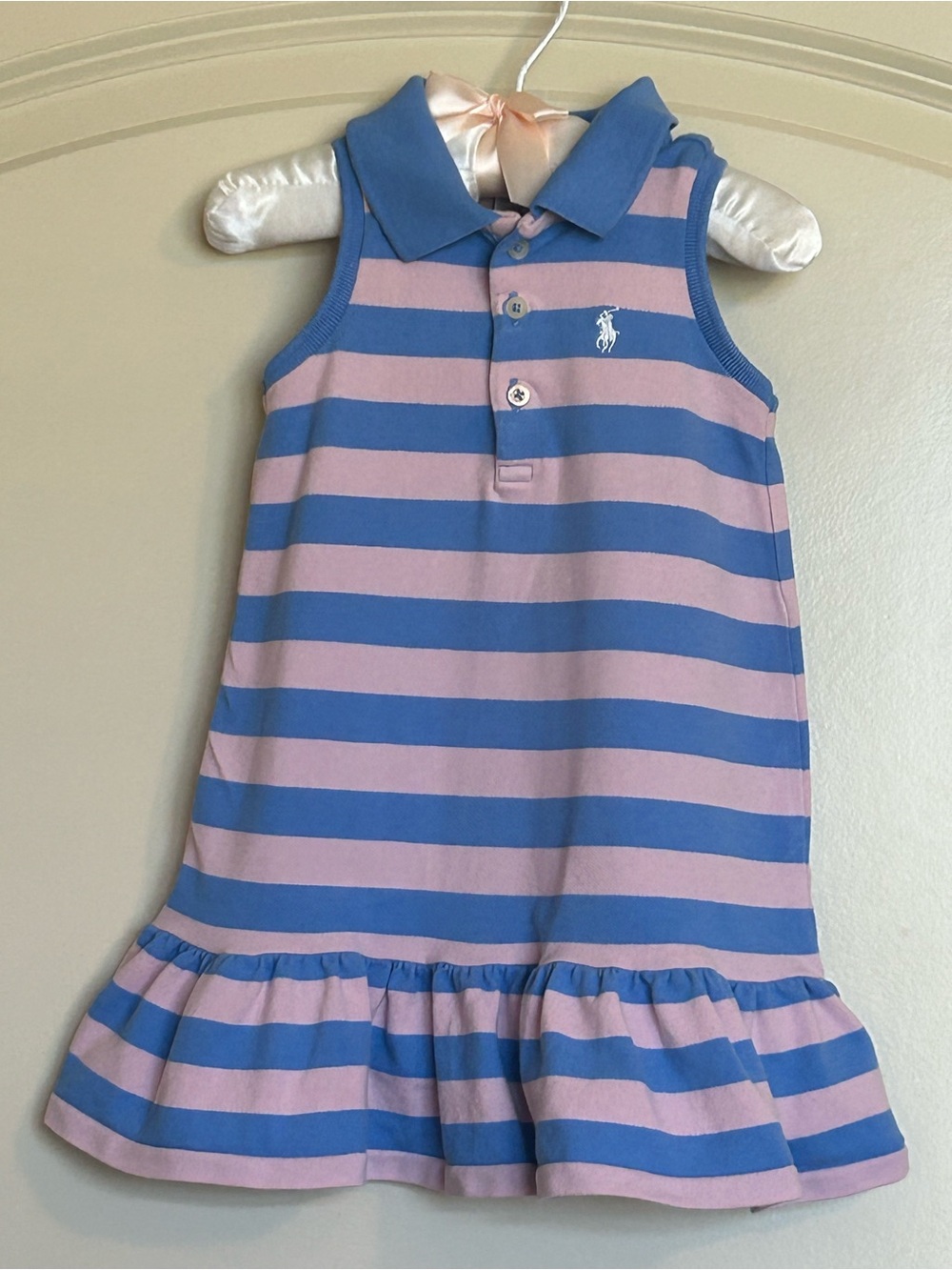 18M Ralph Lauren Striped Stretch Mesh Polo